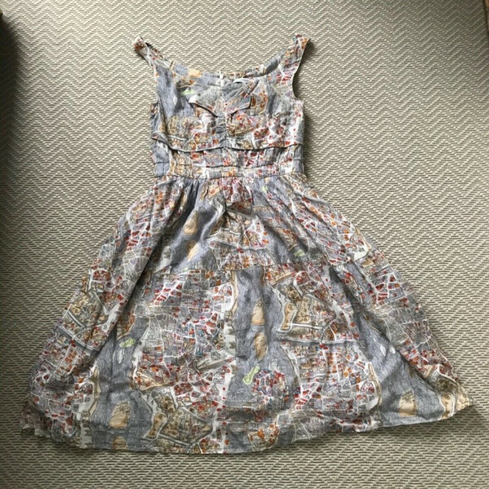 Carven Paris map dress FR 36 US 2-4 XS S - Picture 2 of 5